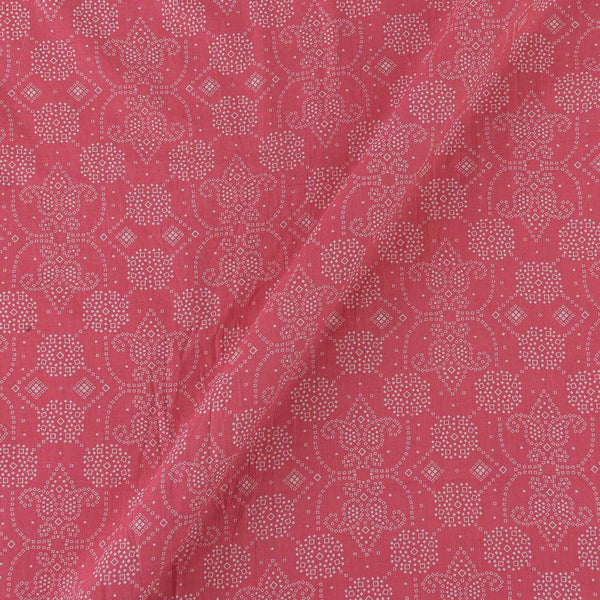 Cotton Candy Pink Colour Bandhani Print Fabric Online 9450II3