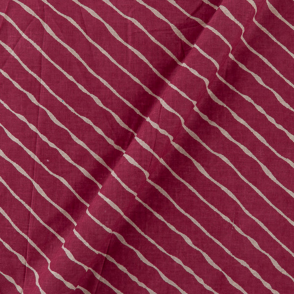 Soft Cotton Carrot Pink Colour Leheriya Print Fabric Online 9450IS1