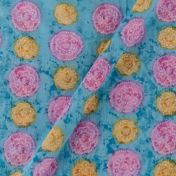 Soft Cotton Aqua Colour Bandhani Print Fabric Online 9450JJ1