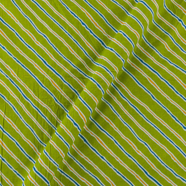 Soft Cotton Acid Green Colour Leheriya Print Fabric Online 9450JR2