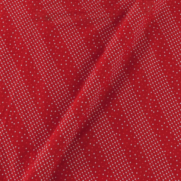 Soft Cotton Cherry Red Colour Bandhani Print Fabric Online 9450JS