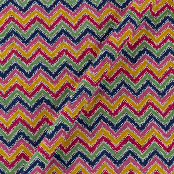 Cotton Multi Colour Leheriya Print Fabric Online 9450JU3