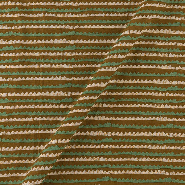 Cotton Dabu Brown Colour Batik Print Fabric Online 9451CV1