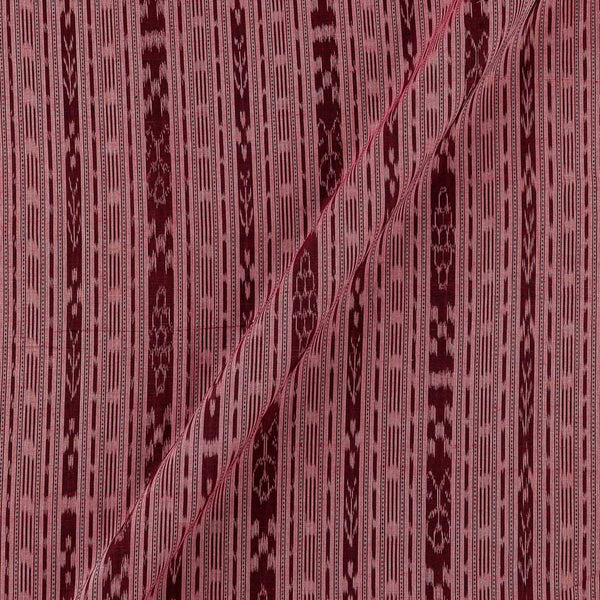 Cotton Sambalpuri Ikat Pattern Pink X Maroon Cross Tone Fabric Online 9473AN1