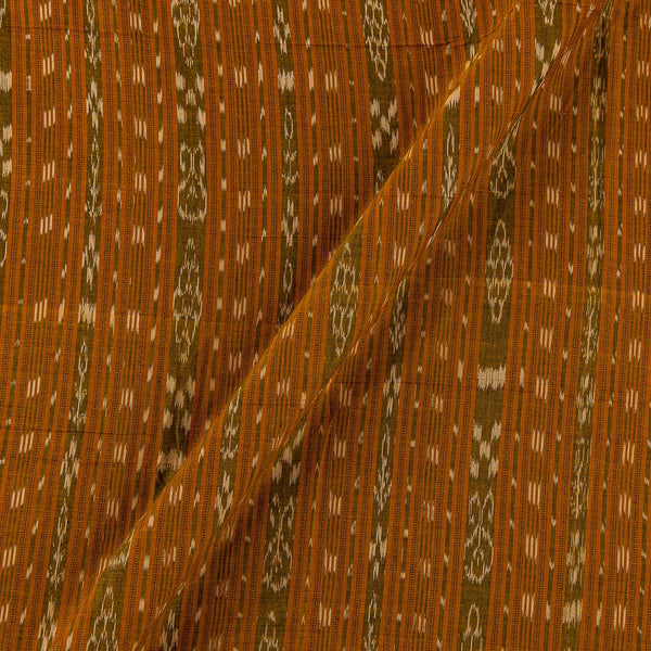 Cotton Sambalpuri Ikat Pattern Brick Colour Fabric Online 9473CR