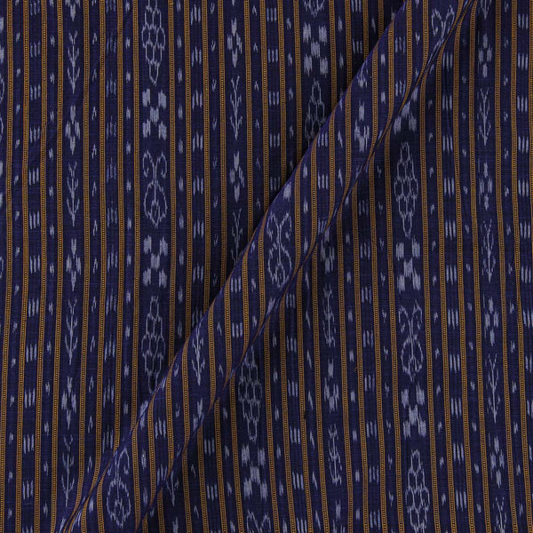 Cotton Sambalpuri Ikat Pattern Deep Purple X Black Cross Tone 43 Inches Width Fabric