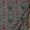 Warli Print on Two Side Bordered Two Ply Slub Cotton Grey X Black Cross Tone Fabric Online 9483AL3