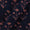 Deep Dyed Dark Blue Colour Leaves Hand Block Print Kora Fabric Online 9484F