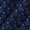 Deep Dyed Indigo Blue Colour Leaves Hand Block Print Kora Fabric Online 9484M
