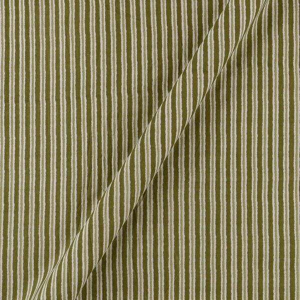Soft Cotton Green Colour Stripes Print Fabric Online 9488AF4