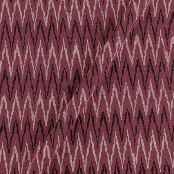 Cotton Rose Wine Colour Ikat Inspired Print Fabric 9499AF Online
