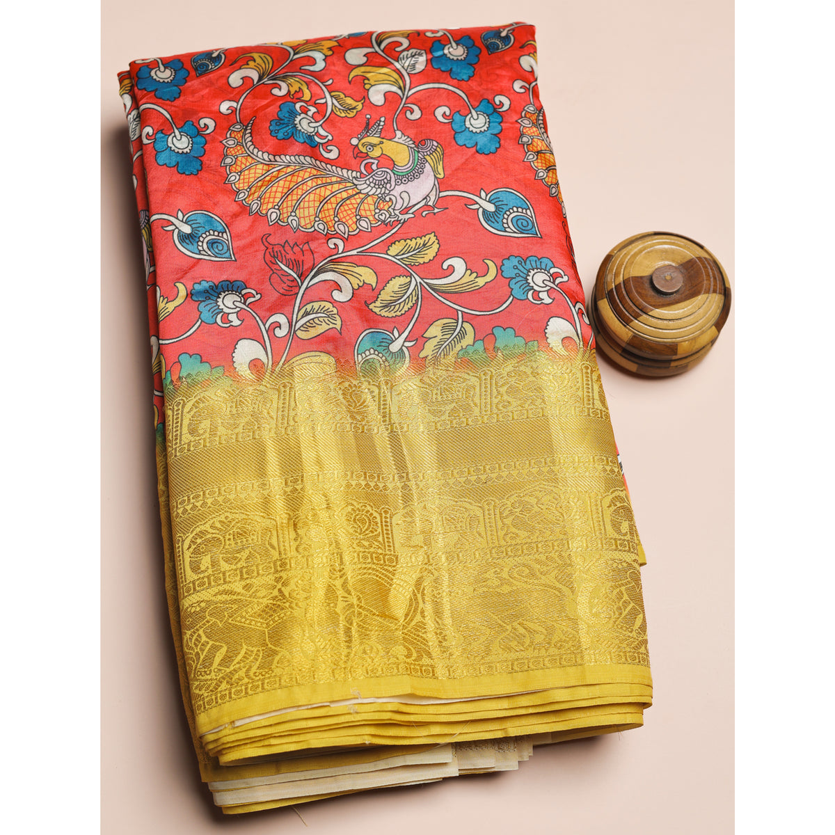 SEMI TUSSAR PRINTED FABRIC