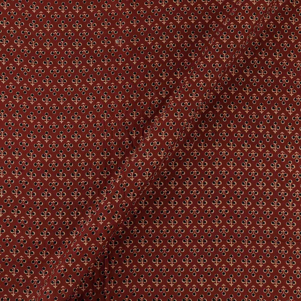 Cotton Maroon Colour Small Floral Print Fabric Online 9501FC1