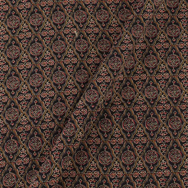 Cotton Black Colour Ajrakh Inspired Print Fabric Online 9501FN1
