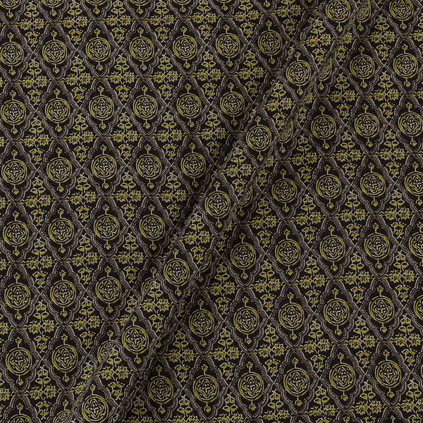 Cotton Carbon Colour Ajrakh Inspired Print Fabric Online 9501FN2