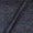 Ajrakh Pattern Natural Dyed Mashru Gaji Steel Blue Colour Block Print Fabric
