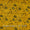 Ajrakh Pattern Natural Dyed Mashru Gaji Mustard Yellow Colour Block Print Fabric