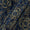 Ajrakh Pattern Natural Dyed Mashru Gaji Steel Blue Colour Jaal Block Print Fabric
