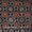 Ajrakh Pattern Natural Dyed Mashru Gaji Black Colour Block Print Fabric