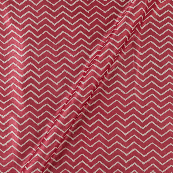 Mashru Gaji Peach Pink Colour Chevron Print 45 Inches Width Fabric