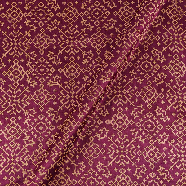 Mashru Gaji Magenta Pink Colour Patola Inspired Print Fabric Online 9512EL