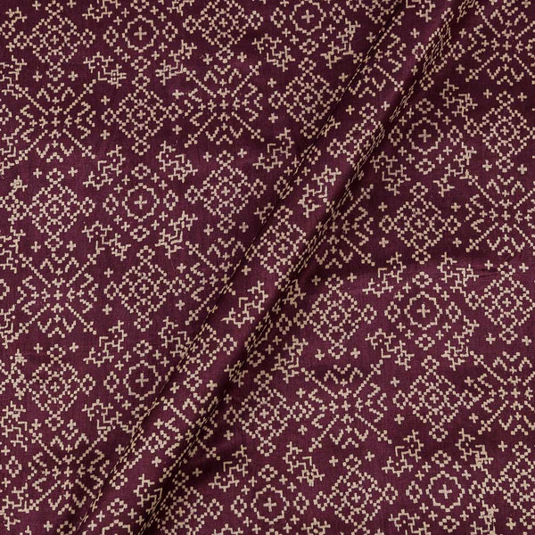 Mashru Gaji Magenta Colour Patola Inspired Print Fabric Online 9512AY