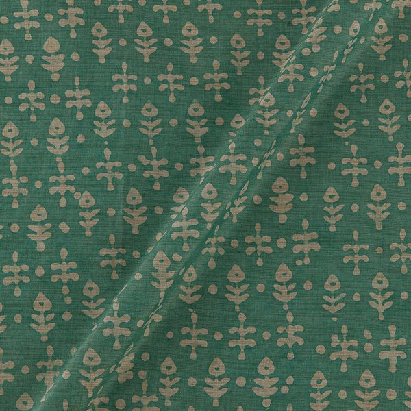 Fancy Bhagalpuri Blended Cotton Mint Green Colour Leaves Batik Print On Silk Feel Fabric Online 9525BF7