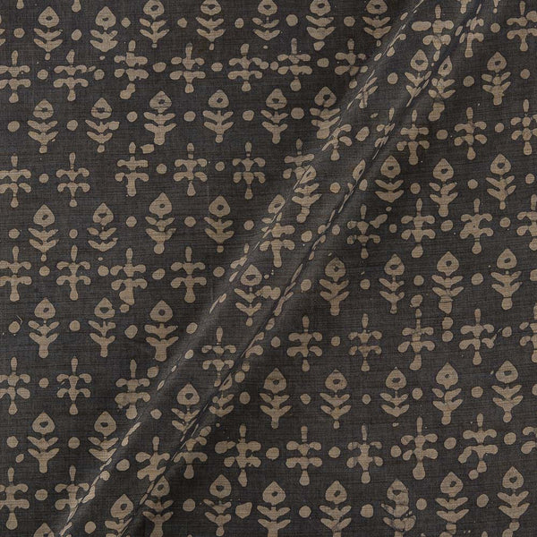 Fancy Bhagalpuri Blended Cotton Cedar Colour Leaves Batik Print On Silk Feel Fabric Online 9525BF8