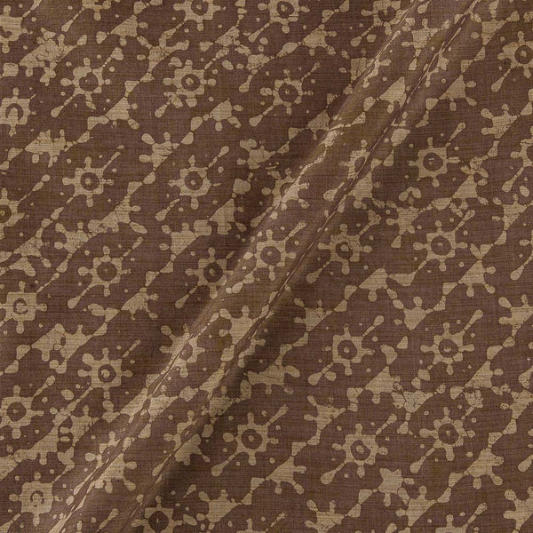Fancy Bhagalpuri Blended Cotton Ginger Colour Geometric Batik Print On Silk Feel Fabric Online 9525BG5