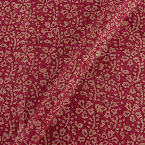 Buy Fancy Bhagalpuri Blended Cotton Sugar Coral Colour Geometric Batik Print On Silk Feel Fabric Online 9525BL