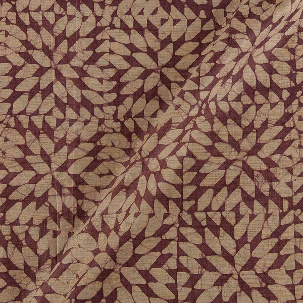 Buy Fancy Bhagalpuri Blended Cotton Purple Sage Colour Geometric Batik Print On Silk Feel Fabric Online 9525BO1