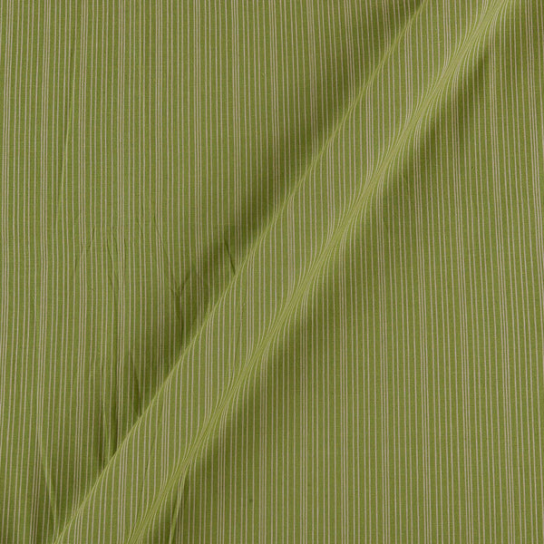 Cotton Pastel Green Colour Stripes 43 Inches Width Fabric