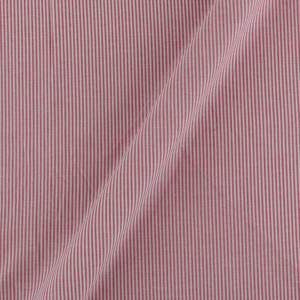 Buy Slub Cotton White & Carrot Colour Stripes Fabric Online 9531DG13