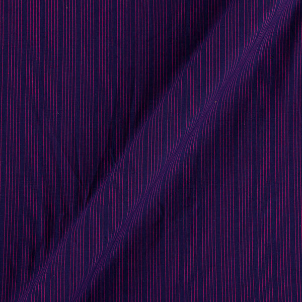 Buy Violet Colour Stripes On Slub Cotton Fabric Online 9531DJ10