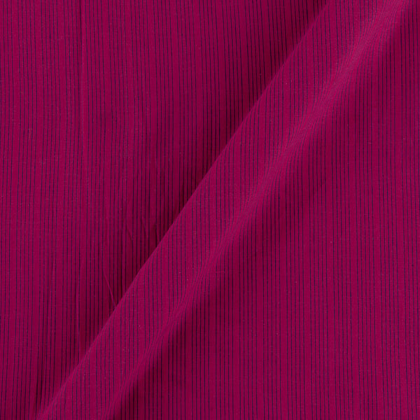 Buy Rani Pink Colour Stripes On Slub Cotton Fabric Online 9531DJ2