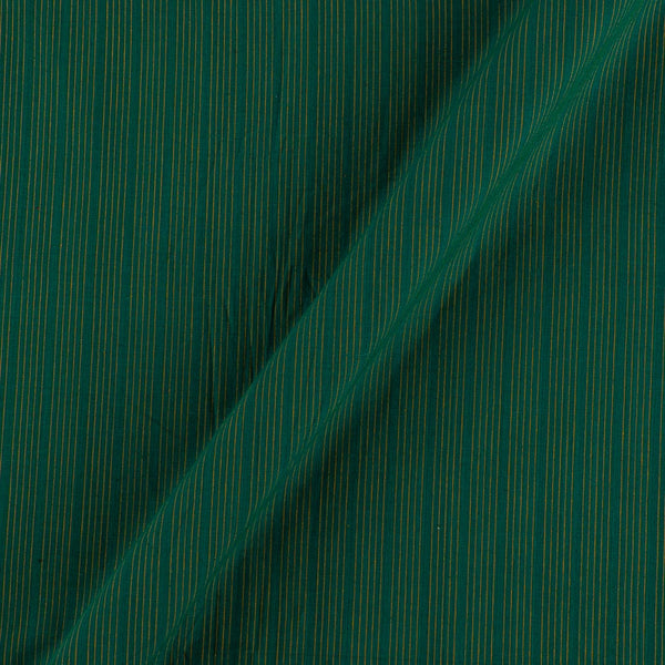 Buy Emerald Green Colour Stripes On Slub Cotton Fabric Online 9531DJ5
