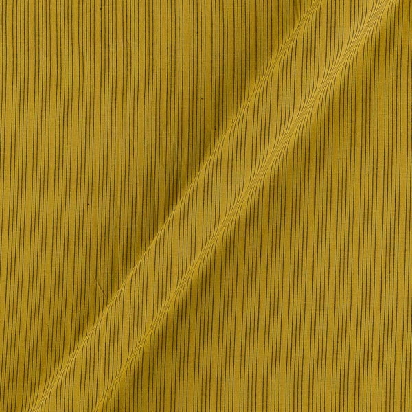 Buy Mustard Yellow Colour Stripes On Slub Cotton Fabric Online 9531DJ7