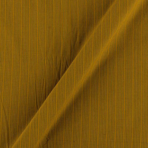 Buy Mustard Colour Stripes On Slub Cotton Fabric Online 9531DJ8