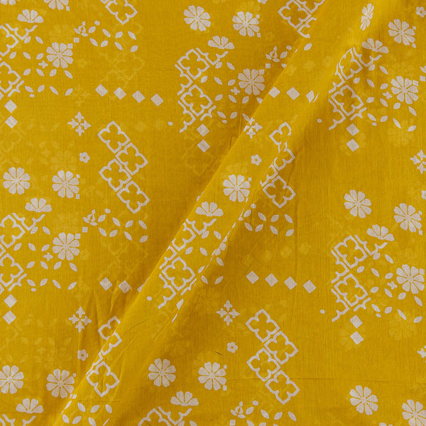 Mulmul Cotton Mustard Yellow Colour Geometric Print Fabric Online 9546AG3