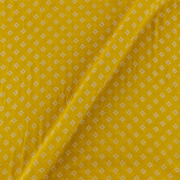 Mulmul Cotton Mustard Yellow Colour Small Butti Print Fabric Online 9546AH3