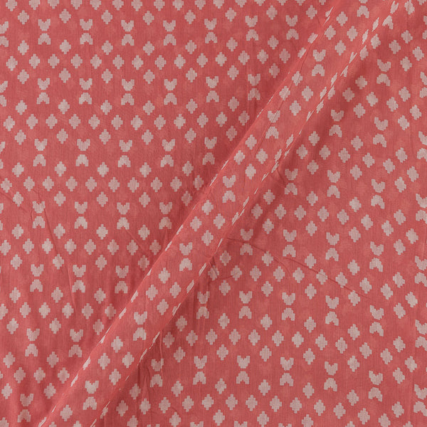 Mulmul Cotton Sugar Coral Colour Geometric Print Fabric Online 9546AK6