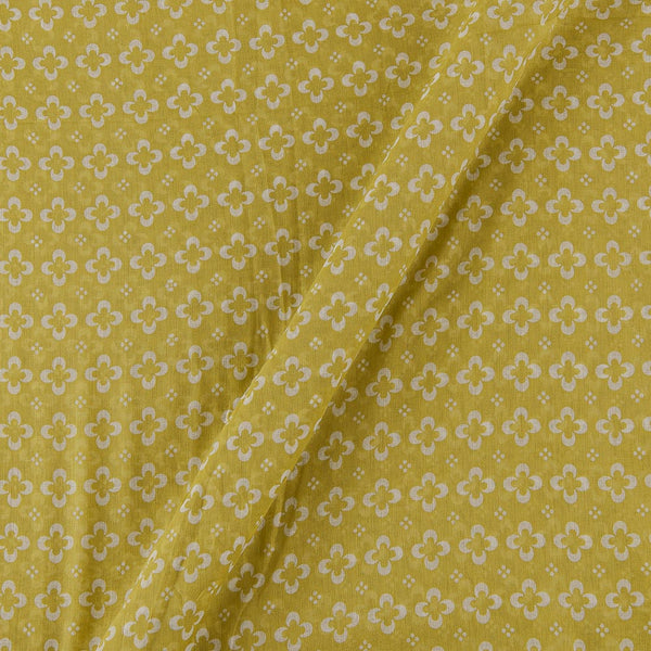 Mulmul Cotton Mustard Colour Geometric Print Fabric Online 9546AN4