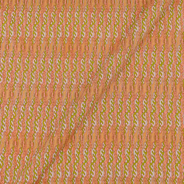Cotton Pale Orange Colour 43 Inches Width Abstract Print Fabric freeshipping - SourceItRight