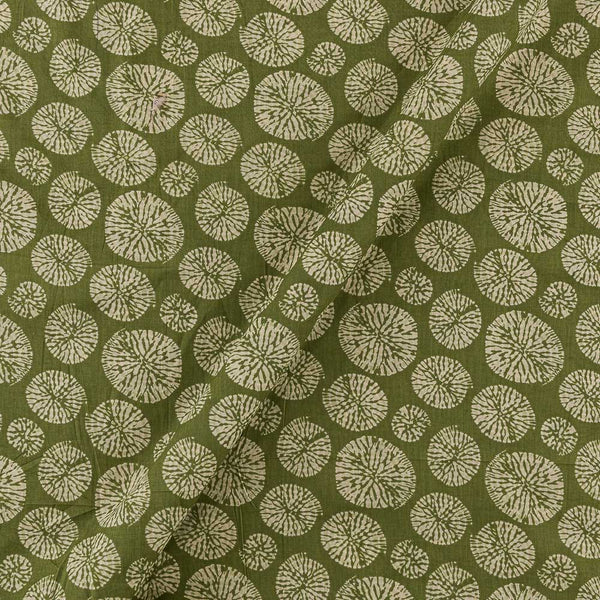 Cotton Pastel Green Colour Jaipuri Geometric Print Fabric Online 9562AK