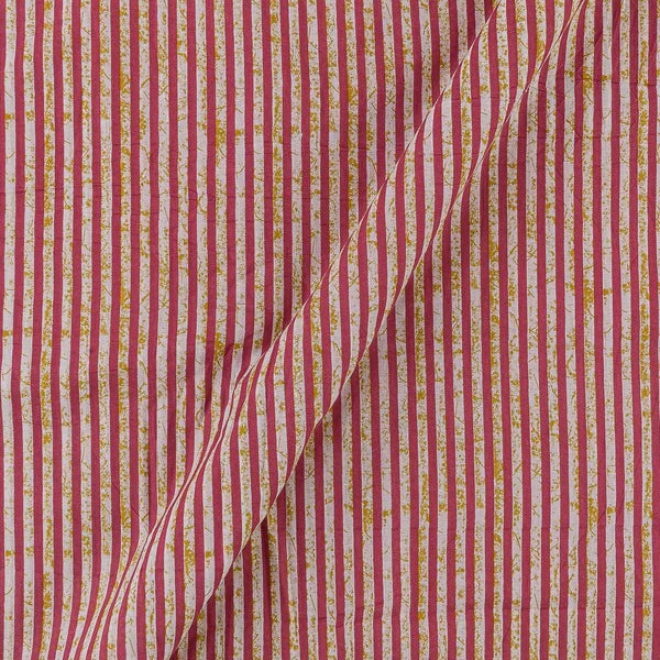 Cotton White Colour Stripes Print Fabric Online 9562AO1