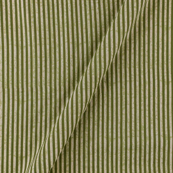 Cotton Pastel Green Colour Stripes Print Fabric Online 9562AO3