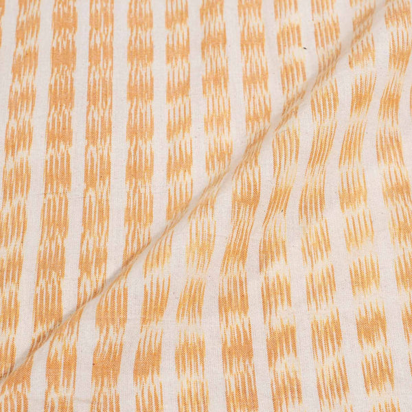 Mercerised Cotton Off White Colour 45 inches Width Azo Free Washed Ikat Fabric