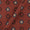 Cotton Barmer Ajrakh Brick Red Colour Polka Block Print 42 Inches Width Fabric