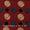 Cotton Barmer Ajrakh Brick Red Colour Polka Block Print 43 Inches Width Fabric