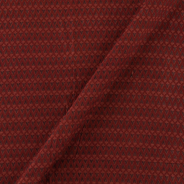 Cotton Barmer Ajrakh Brick Red Colour Small Butti Block Print 42 Inches Width Fabric